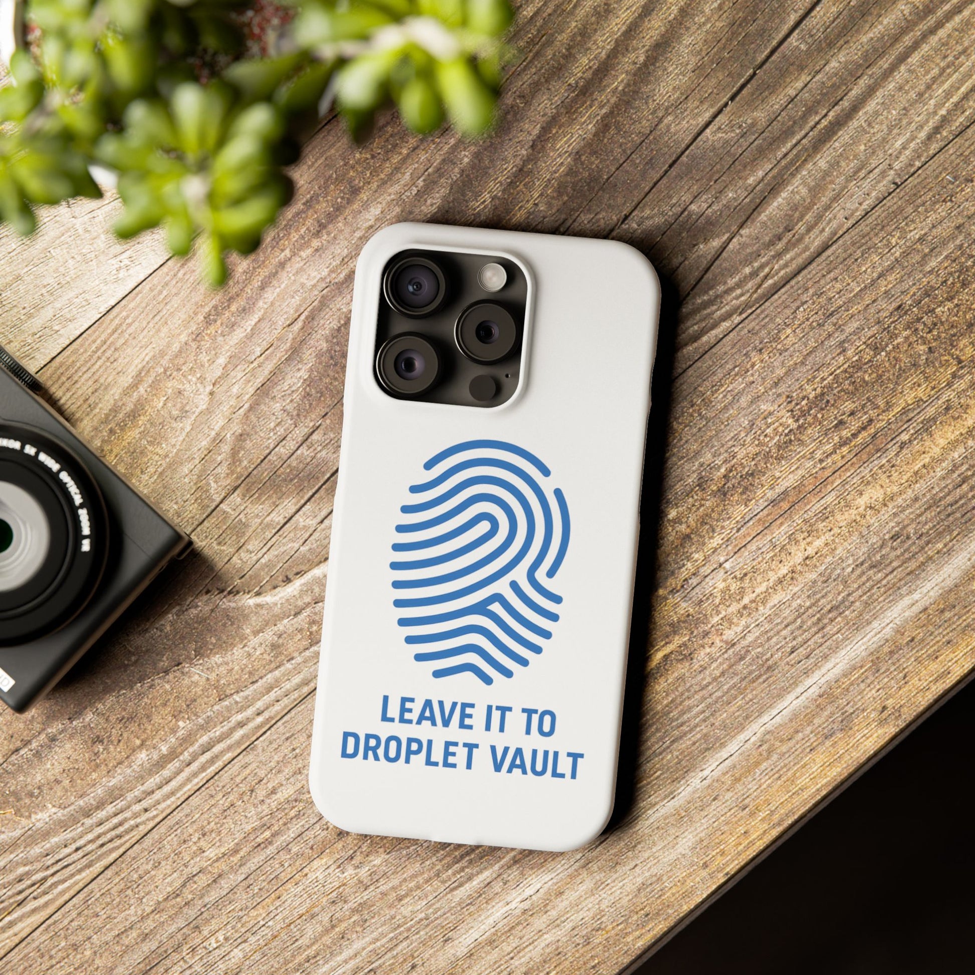 Droplet Vault Fingerprint Phone Grip – DNA-Inspired Expandable Stand
