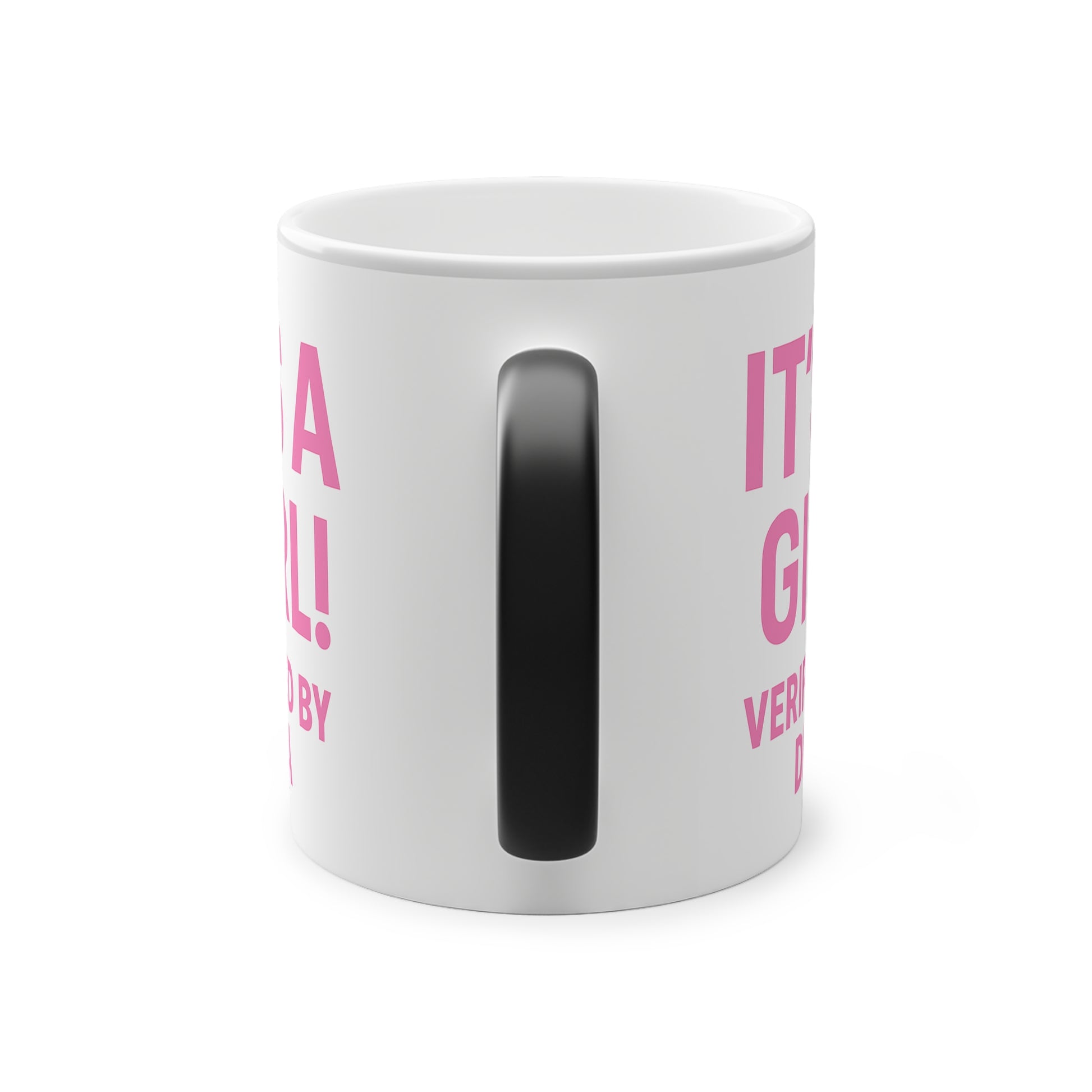 Magic Gender Reveal Mug – “It’s a GIRL!” “Verified by DNA” Heat-Sensitive Cup (11oz)