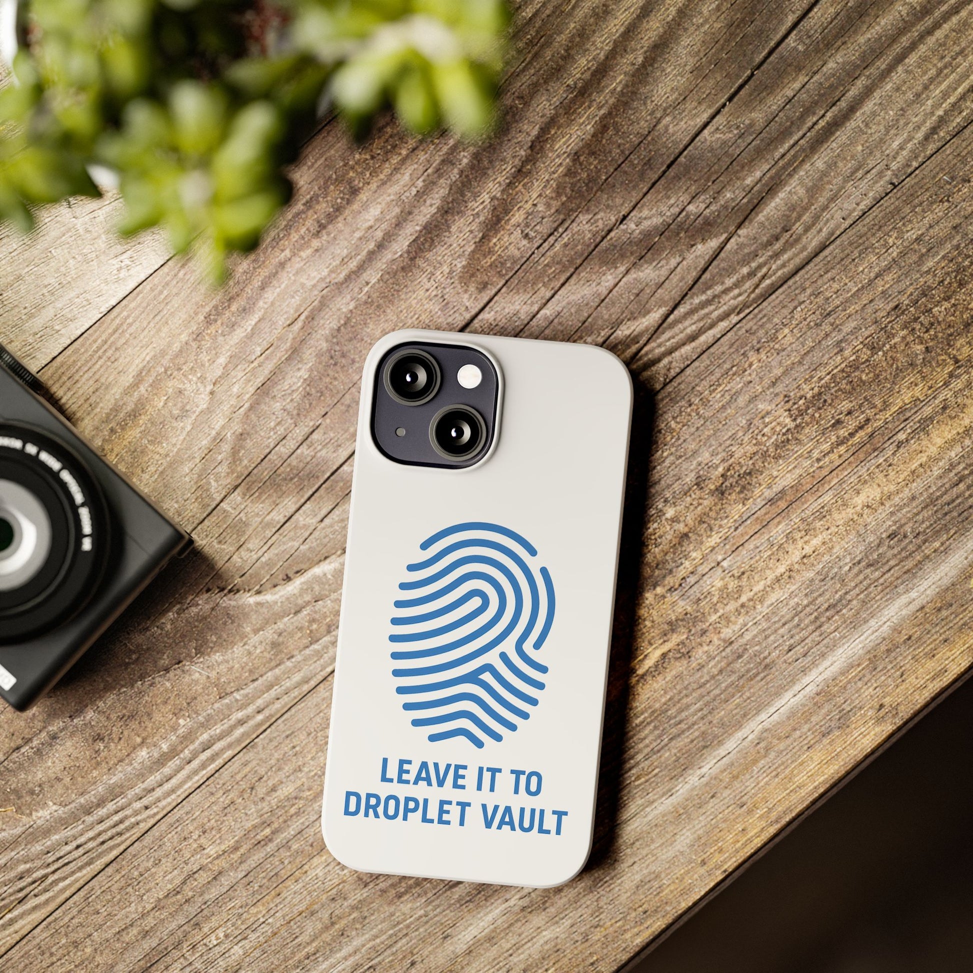 Droplet Vault Fingerprint Phone Grip – DNA-Inspired Expandable Stand